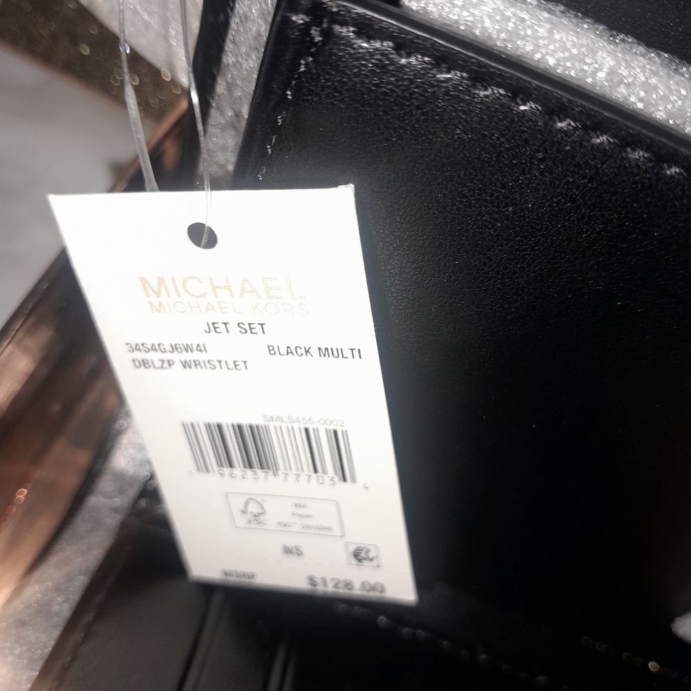 Michael Kors Double Wristlet Wallet Black Detachable  NWT Holds Your Phone - Picture 6 of 10